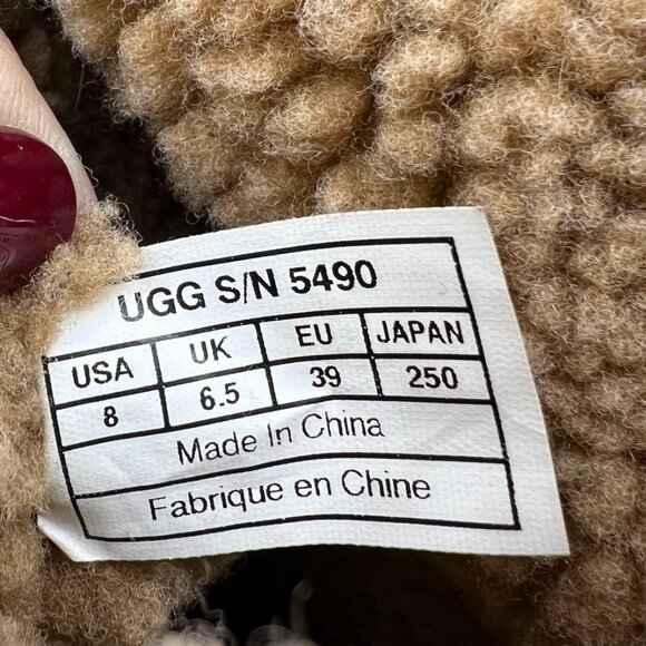 Ugg leather winter boots tall fold over design - Picture 7 of 9